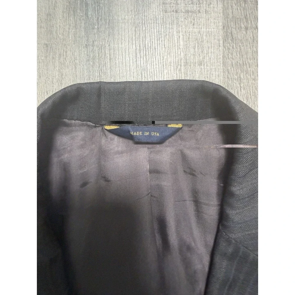 VTG Brooks Brothers 2 Button Blazer Mens 40R Black  100% Wool Jacket Made In USA